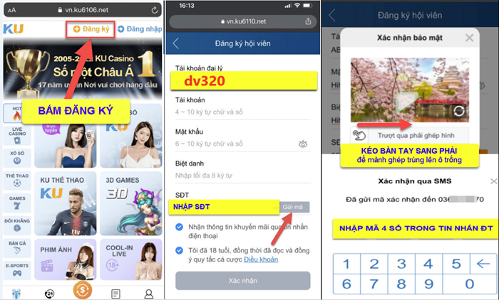 Đăng ký Ku casino Các bước đăng ký Ku casino chi tiết nhất