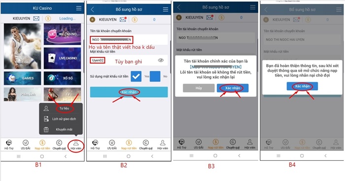 Đăng ký Ku casino Thêm thông tin ngân hàng chính chủ